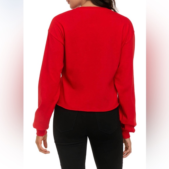 Selena Red Crop Long Sleeve Tee NWT - Picture 3 of 7